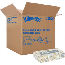 Kleenex 2-ply Facial Tissue - 2 Ply - 8.40" x 8.40" - White - Soft, Absorbent - For Healthcare - 125 Quantity Per Box - 12 / Carton