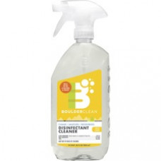 Boulder Clean Disinfectant Cleaner - Ready-To-Use Spray - 28 fl oz (0.9 quart) - Lemon Scent - 1 Each - Clear
