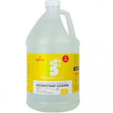 Boulder Clean Disinfectant Cleaner - Ready-To-Use Spray - 128 fl oz (4 quart) - Lemon Scent - 1 Each - Clear