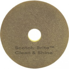 Scotch-Brite Clean & Shine Pad - 5/Carton - Round x 12