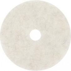 3M Natural Blend 3300 White Floor Pad - 5/Carton - Round x 24