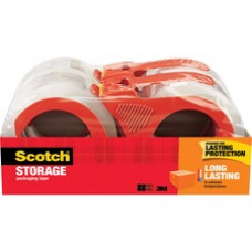 Scotch® Long Lasting Storage Packaging Tape w/dispenser - 1.88" Width x 54.60 yd Length - 3" Core - Acrylic - Dispenser Included - 4 / Pack - Clear