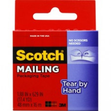 Scotch® Tear-By-Hand Mailing Packaging Tape, 1.88