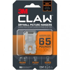 3M CLAW Drywall Picture Hanger - 65 lb (29.48 kg) Capacity - 2