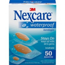Nexcare Clear Waterproof Bandages - 50/Box - Clear