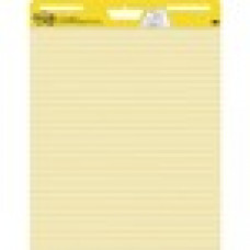 Post-it Self-Stick Easel Pads, 25 in x 30 in, Yellow with Faint Rule - 30 Sheets - Stapled - Feint Blue Margin - 18.50 lb Basis Weight - 25