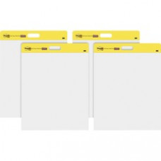 Post-it® Self-Stick Plain White Paper Wall Pad - 20 Sheets - Plain - Stapled - 18.50 lb Basis Weight - 20