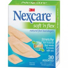 Nexcare™ Soft 'n Flex Bandages, Assorted - Assorted Sizes - 0.94