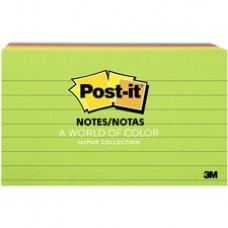 Post-it Notes, 3 in x 5 in, Jaipur Color Collection, Lined - 500 - 3
