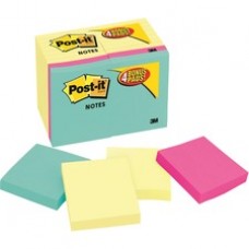 Post-it® Notes, 3" x 3" Canary Yellow - 1800 - 3" x 3" - Square - 100 Sheets per Pad - Unruled - Canary Yellow - Paper - Removable - 18 / Pack