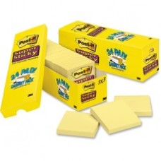 Post-it® Super Sticky Notes, 3" x 3" Canary - 1680 - 3" x 3" - Square - 70 Sheets per Pad - Unruled - Canary Yellow - Paper - Self-adhesive, Repositionable - 24 / Pack