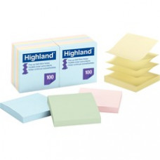 Highland Self-stick Pastel Pop-up Notes - 1200 - 3