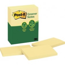 Post-it Greener Notes, 3 in x 5 in, Canary Yellow - 1200 - 3