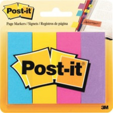 Post-it® Assorted Colors Page Markers - 50 x Grape, 50 x Fuschia, 50 x Yellow, 50 x Turquoise - 1