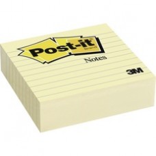 Post-it Notes, 4 in x 4 in, Canary Yellow, Lined - 300 - 4