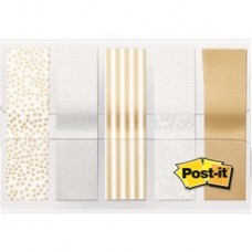 Post-it® Printed Flags - 100 x Assorted Metallic - 0.50