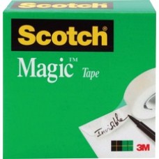 3M Invisible Magic Tape - 1" Width x 72 yd Length - 3" Core - Writable Surface, Photo-safe, Non-yellowing - 1 Roll - Clear