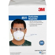 3M Particulate Respirator N95 - Exhalation Valve - Particulate Protection - White - 10 / Box