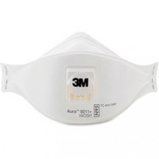 3M Aura Particulate Respirator - Comfortable, Adjustable Nose Clip, Disposable, Lightweight, Exhalation Valve, Collapse Resistant - Particulate, Dust, Fog Protection - Soft Foam Nose Foam - White - 10 / Box