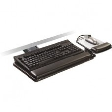 3M™ Sit/Stand Easy Adjust Keyboard Tray, Adj Platform, Gel Wrists, Precise™ Mouse Pad - 26.5