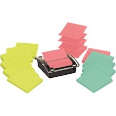 Post-it® Super Sticky Pop-up Notes Dispenser, 3"x 3" - 1080 - 3" x 3" - Square - 90 Sheets per Pad - Unruled - Assorted - Paper - Self-adhesive - 1 Pack