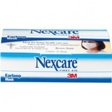 Nexcare Earloop Filter Mask - Fluid Resistant - Bacteria Protection - Polypropylene, Polyethylene, Aluminum - White - 20 / Box