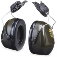 Peltor Optime Earmuff Cap-Mount Headset - Comfortable, Noise Reduction - Noise Protection - Stainless Steel Headband, Foam, ABS Plastic - Black - 1 Each