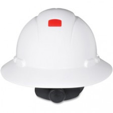 3M H-801R-UV Full Brim Hard Hat - Comfortable, Lightweight, Uvicator Technology, Adjustable Ratchet, Reflective, Ventilation, Impact Resistant - Head, Ultraviolet Protection - White - 1 Each