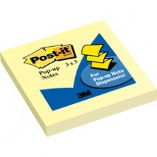 Post-it Pop-up Notes, 3 in x 3 in, Canary Yellow - 1200 x Canary Yellow - 3