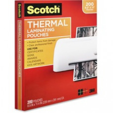 Scotch Thermal Laminating Pouches - Laminating Pouch/Sheet Size: 9" Width x 11.50" Length x 3 mil Thickness - Glossy - for Document, Photo, Schedule, Presentation, Phone List, Certificate, Sign, Award, Calendar, 