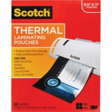 Scotch Thermal Laminating Pouches - Sheet Size Supported: Letter 8.50
