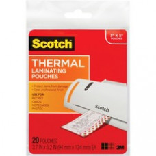 Scotch Thermal Laminating Pouches - Laminating Pouch/Sheet Size: 3.70