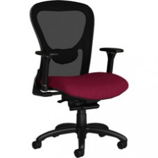 9 to 5 Seating Strata 1560 Task Chair - Mesh Back - Mid Back - 5-star Base - Blue - 1 Each