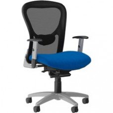 9 to 5 Seating Strata 1560 Task Chair - Mesh Back - Mid Back - 5-star Base - Blue - 1 Each