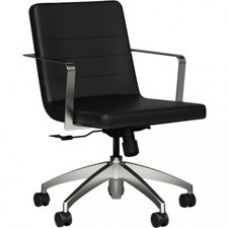 9 to 5 Seating Diddy 2450 Executive Chair - Black Foam Seat - Black Foam Back - 5-star Base - 1 Each