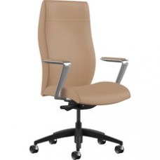 9 to 5 Seating Acclaim 2780 Chair - Foam, Plush Seat - Foam, Plush Back - High Back - 5-star Base - Mushroom - 1 Each