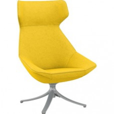 9 to 5 Seating High Wing-back Lounge Chair - Cloud Fabric Seat - Cloud Fabric Back - High Back - Four-legged Base - 1 Each
