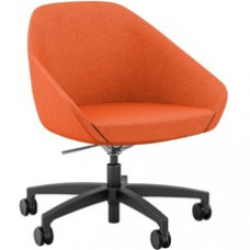 9 to 5 Seating Jax Lounge 5-Star Base Side Chair - Dove Fabric Seat - Dove Fabric Back - Low Back - 5-star Base - 1 Each