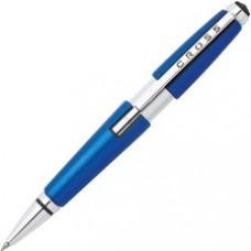Cross Edge Capless Slide Open Gel Ink Pen - 0.7 mm Pen Point Size - Refillable - Black Gel-based Ink - Blue Resin Barrel - 1 / Each