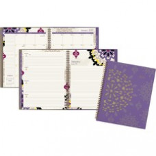 At-A-Glance Vienna Planner - Julian Dates - Weekly, Monthly, Daily - 12 Month - January 2024 - December 2024 - 1 Week, 1 Month Double Page Layout - Wire Bound - Assorted - Tabbed, Reference Calendar, Contact Sheet, Notes Area, Pocket - 1 Each