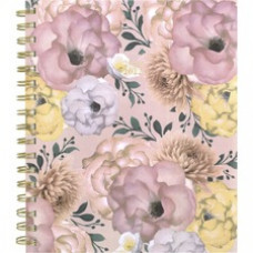At-A-Glance Blush Garden 7x9 Academic Planner - Academic - Weekly, Monthly - 12 Month - July - June - 1 Week, 1 Month Double Page Layout - Twin Wire - Multi, Pink, Gold - 7