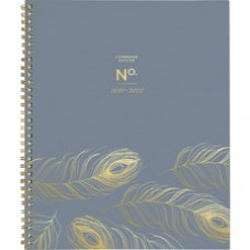 At-A-Glance WorkStyle Academic Monthly Planner - Academic/Professional - 12 Month - July - June - 1 Month Double Page Layout - Twin Wire - Gold - Gray, Gold - 8.5