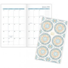 At-A-Glance Cambridge Santiago Pocket Planner - Pocket Size - Monthly - 24 Month - January - December - 1 Month Double Page Layout - 3 1/2