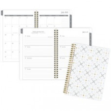 At-A-Glance Cambridge Della Academic Planner - Small Size - Academic - Weekly, Monthly - 12 Month - July - June - 1 Week, 1 Month Double Page Layout - 8 1/2