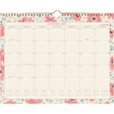 At-A-Glance Badge Monthly Wall Calendar - Medium Size - Julian Dates - Monthly - 12 Month - January 2022 - December 2023 - 1 Month Double Page Layout - 15