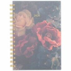 At-A-Glance Midnight Garden Weekly Monthly Planner - Weekly, Monthly - 12 Month - January 2026 to December 2026 - 1 Week Double Page Layout - 5 1/2