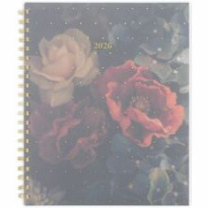 At-A-Glance Midnight Garden Weekly Monthly Planner - Weekly, Monthly - 12 Month - January 2026 to December 2026 - 1 Week Double Page Layout - Letter - 8 1/2