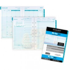 At-A-Glance Seascapes 7-ring Desk Planner Refill - Daily, Monthly - 12 Month - January - December - 8:00 AM to 7:00 PM - 1 Day Double Page Layout - 5 1/2