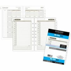 At-A-Glance Daily Planner One Page Per Day Refill, Loose-Leaf, Desk Size - Julian Dates - Daily - 1 Year - January 2025 to December 2025 - Hourly - 1 Day Single Page Layout - 5 1/2