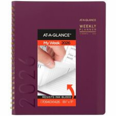 At-A-Glance Contemporary Weekly/Monthly Planner - Weekly, Monthly - 12 Month - January 2026 to December 2026 - 8:00 AM to 5:30 PM - Half-hourly - Monday - Friday - 8 1/4